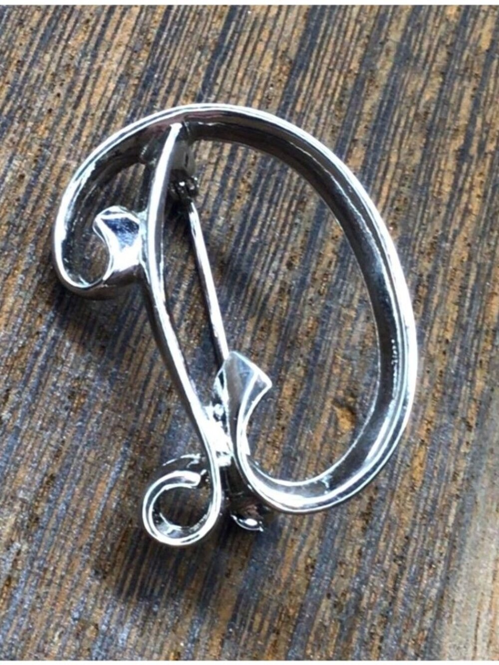 Vintage Sarah Coventry Brooch Silver Tone Scroll Detail Signed Vintage Jewelry